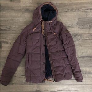 NAKETANO Breakfast Club Hooded Fleece-Lined Puffer Winter Jacket